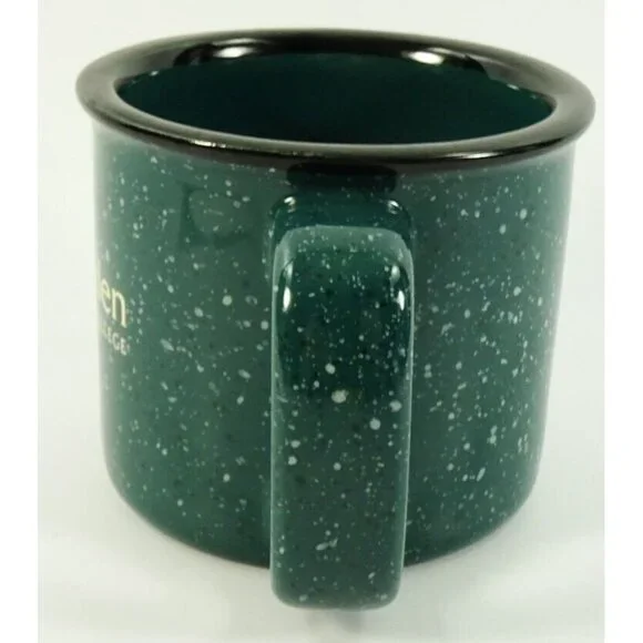 Kwantlen University College Coffee Mug Cup Green Speckled Thick Surrey BC - Picture 5 of 9